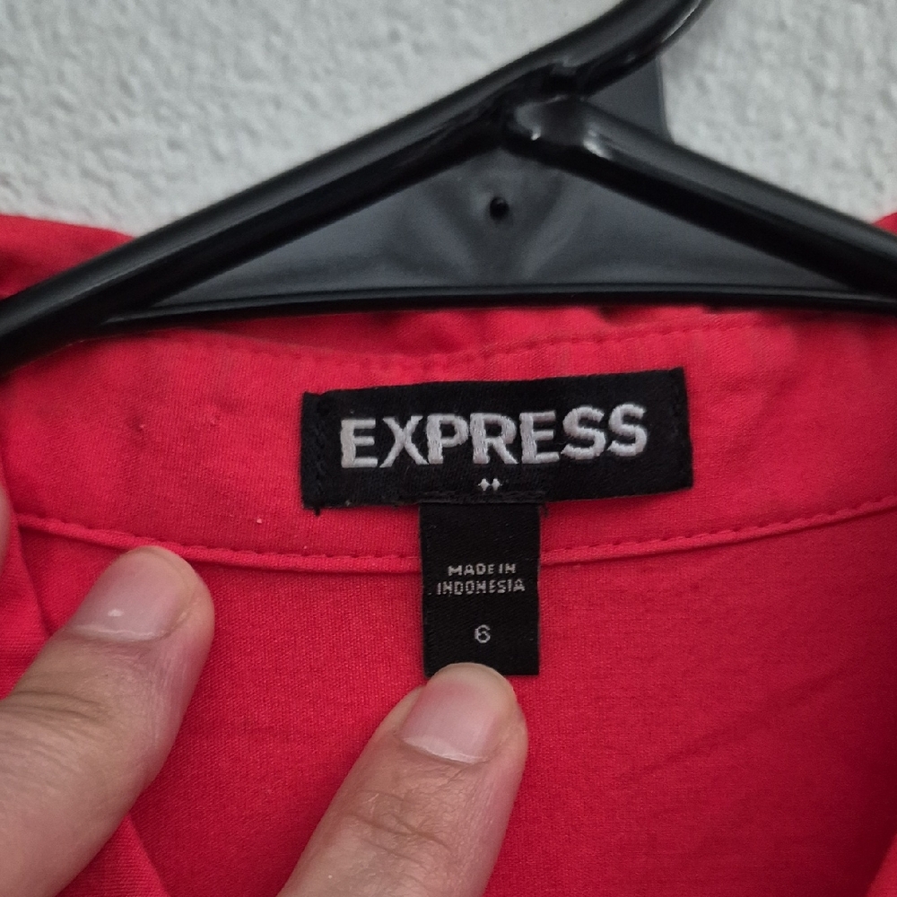 Express Vibrant Red Blouse